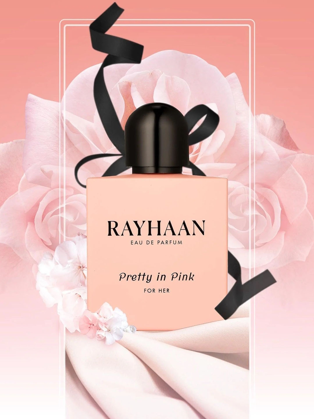 

RAYHAAN Pretty In Pink Eau De Parfum Spray For Her-100ml, Peach