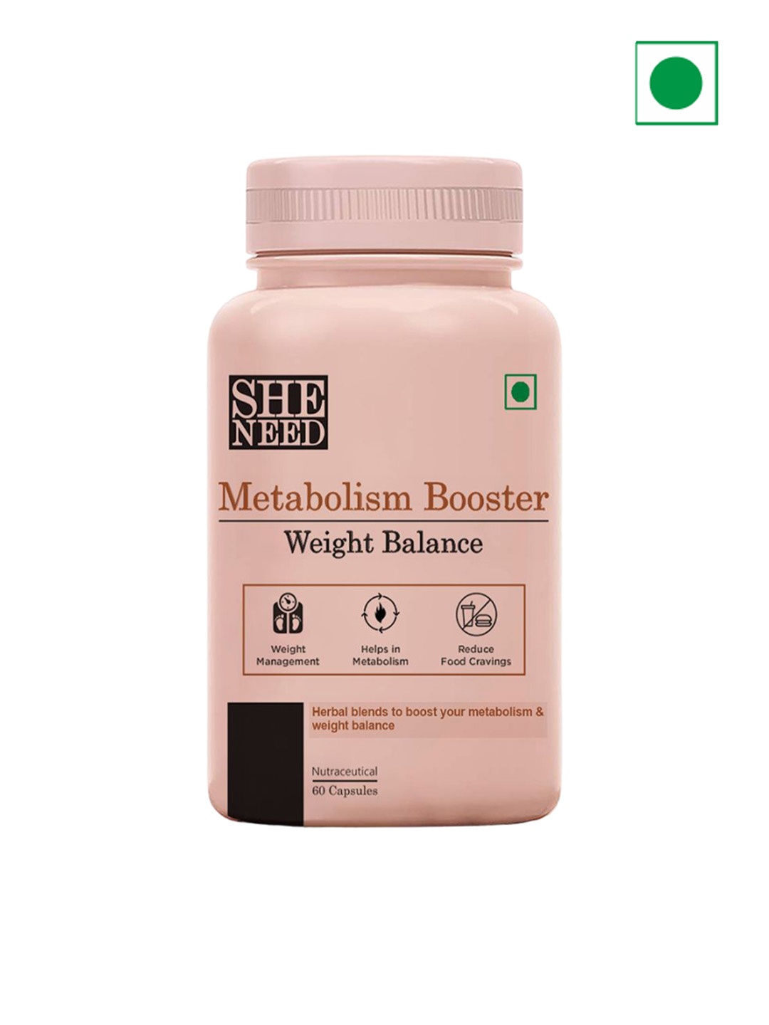 

SHENEED Metabolism Booster Capsules for Weight Balance - 60 Capsules, White