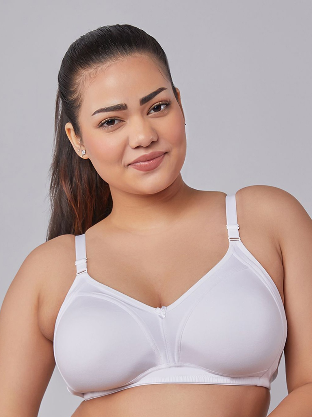 

MAASHIE Pack of 2 Full Coverage Padded Bra WH-WH, White