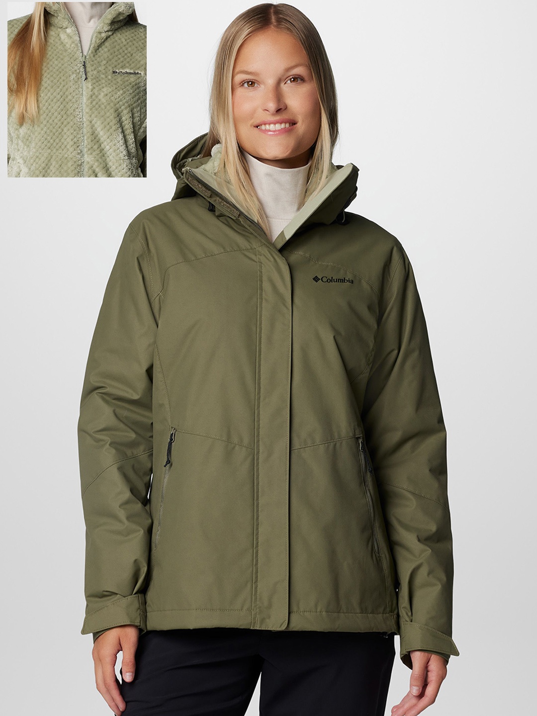 

Columbia Pack Of 2 Bugaboo III Fleece Women Interchange Jacket, Green