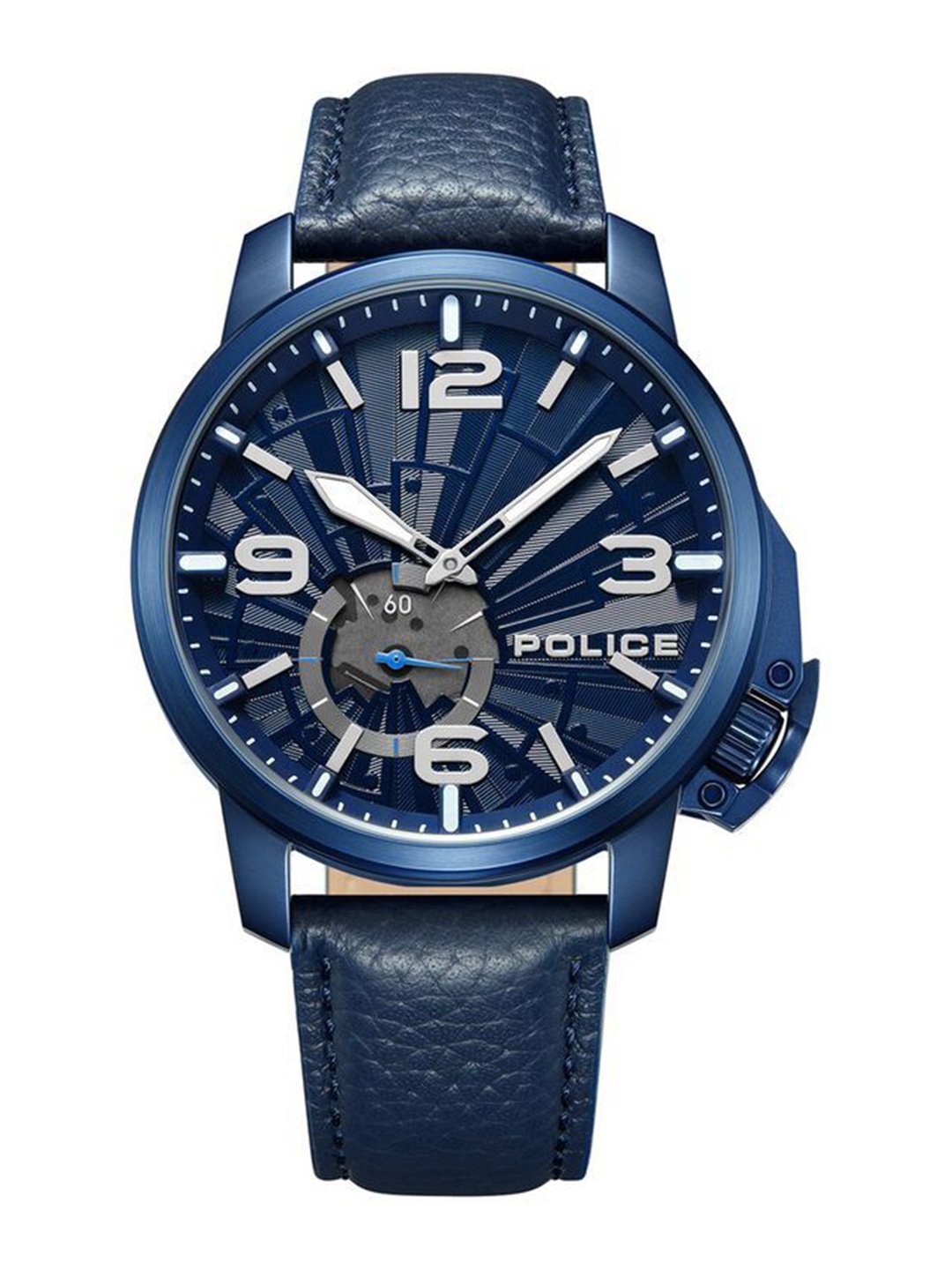 

Police Men Dial & Leather Textured Straps Analogue Watch PLPEWGA0039502, Blue