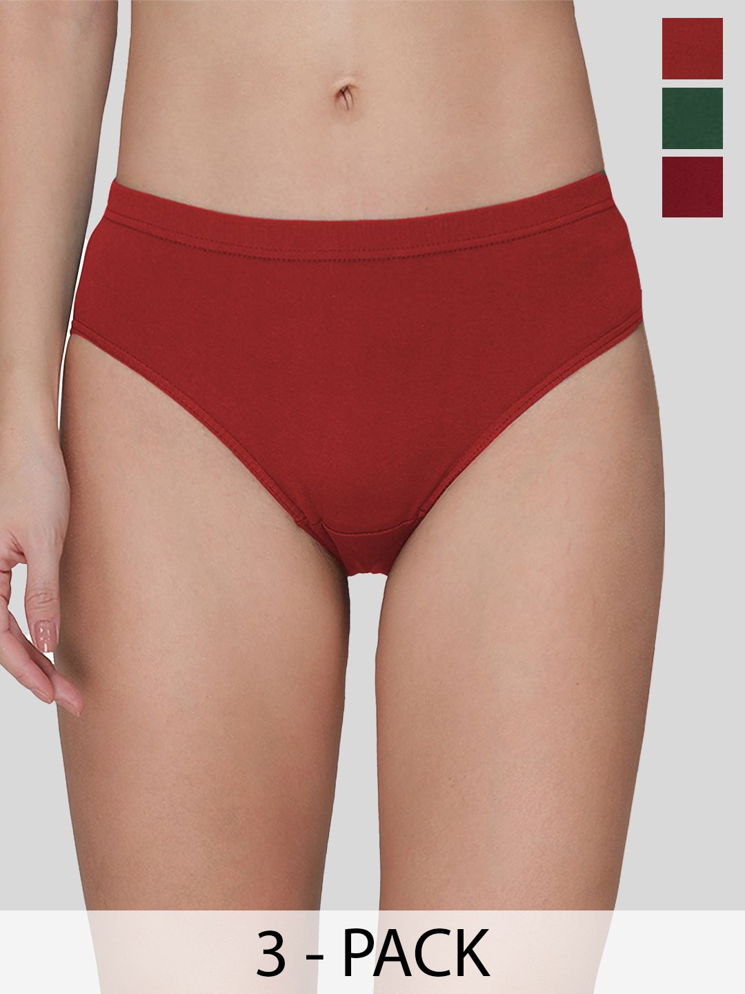 

AMUL COMFY Pack Of 3 Pure Cotton Briefs AC-PLPANIE-CE-CB-EG-XL-3PC, Multi