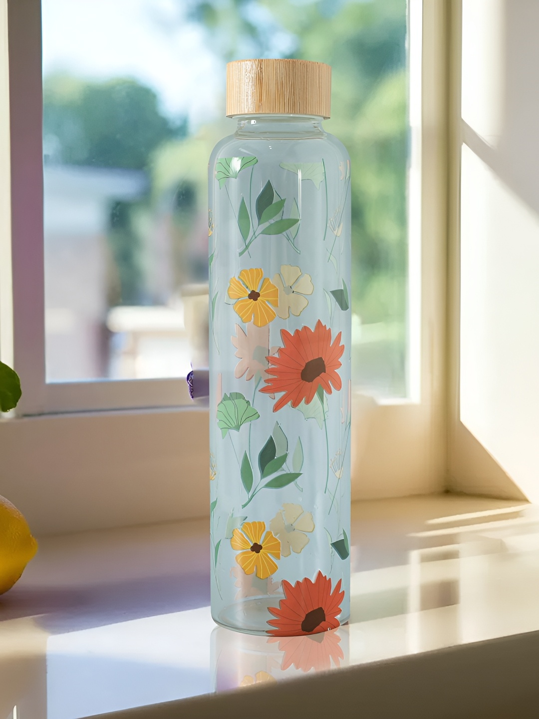 

UMAI Blue & Red Single Glass Solid Water Bottle