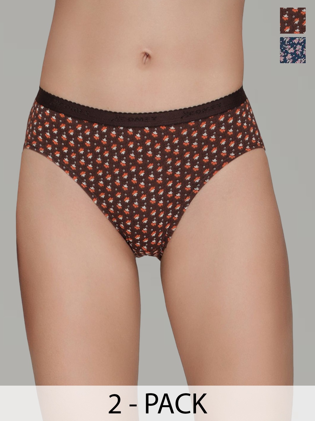 

AMUL COMFY Women Pack of 3 Mid-Rise Hipster Panty Briefs, Blue