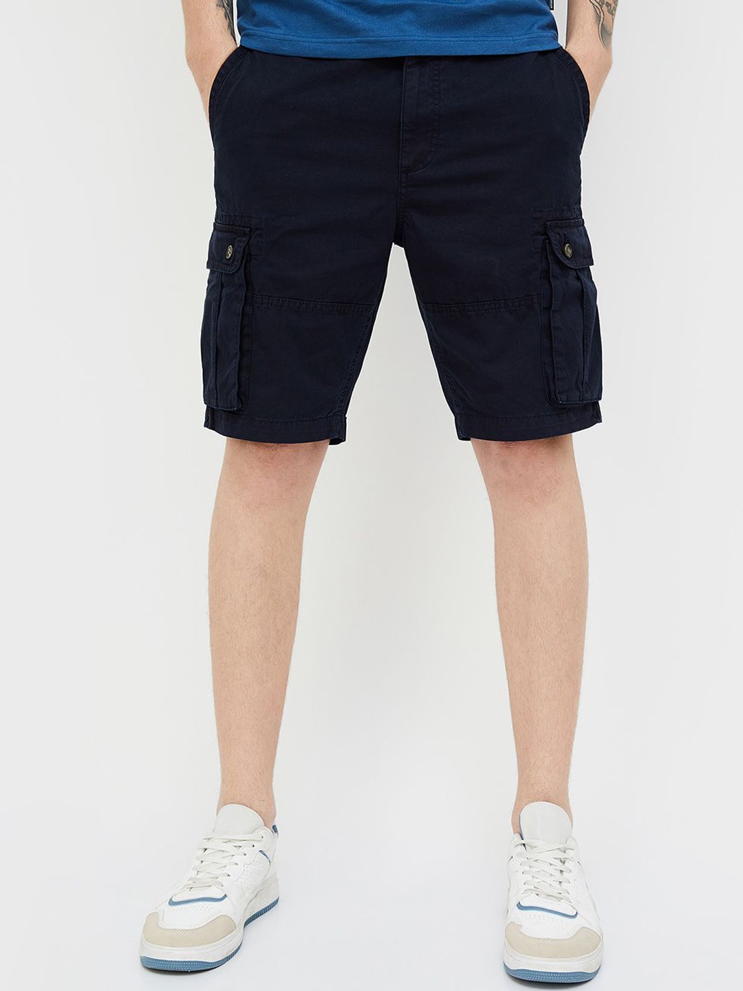 

Fame Forever by Lifestyle Men Mid-Rise Cargo Shorts, Blue