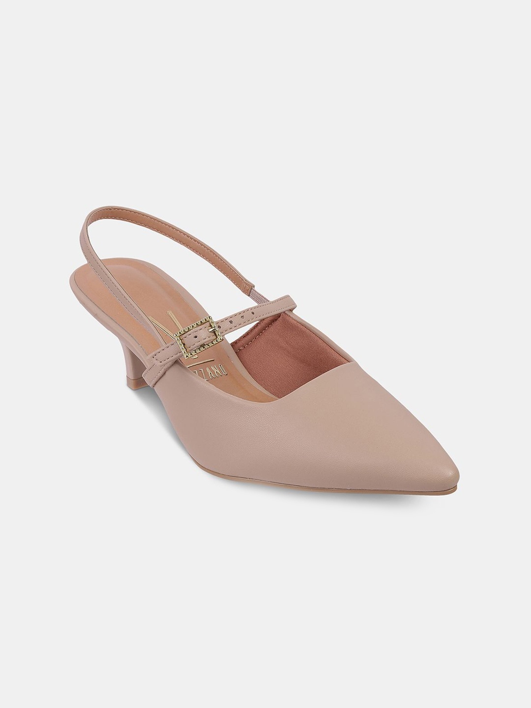 

Vizzano Women Kitten Heels Mary Janes with Buckles, Beige