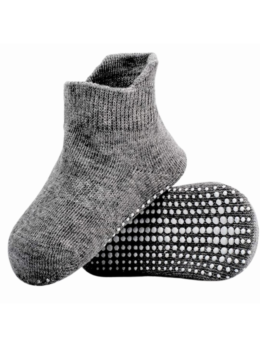 

AHC Unisex Kids Navy Ankle-Length Anti skid Socks, Grey