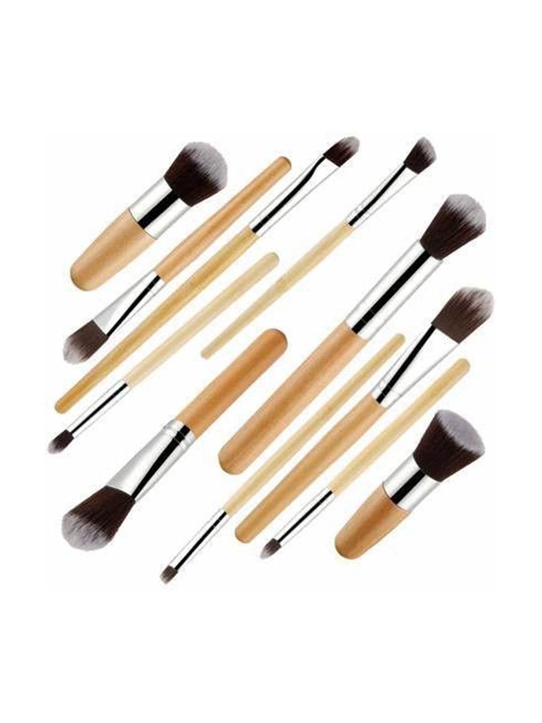 

Yoana Set Of 11 Kabuki Makeup Brushes, Brown