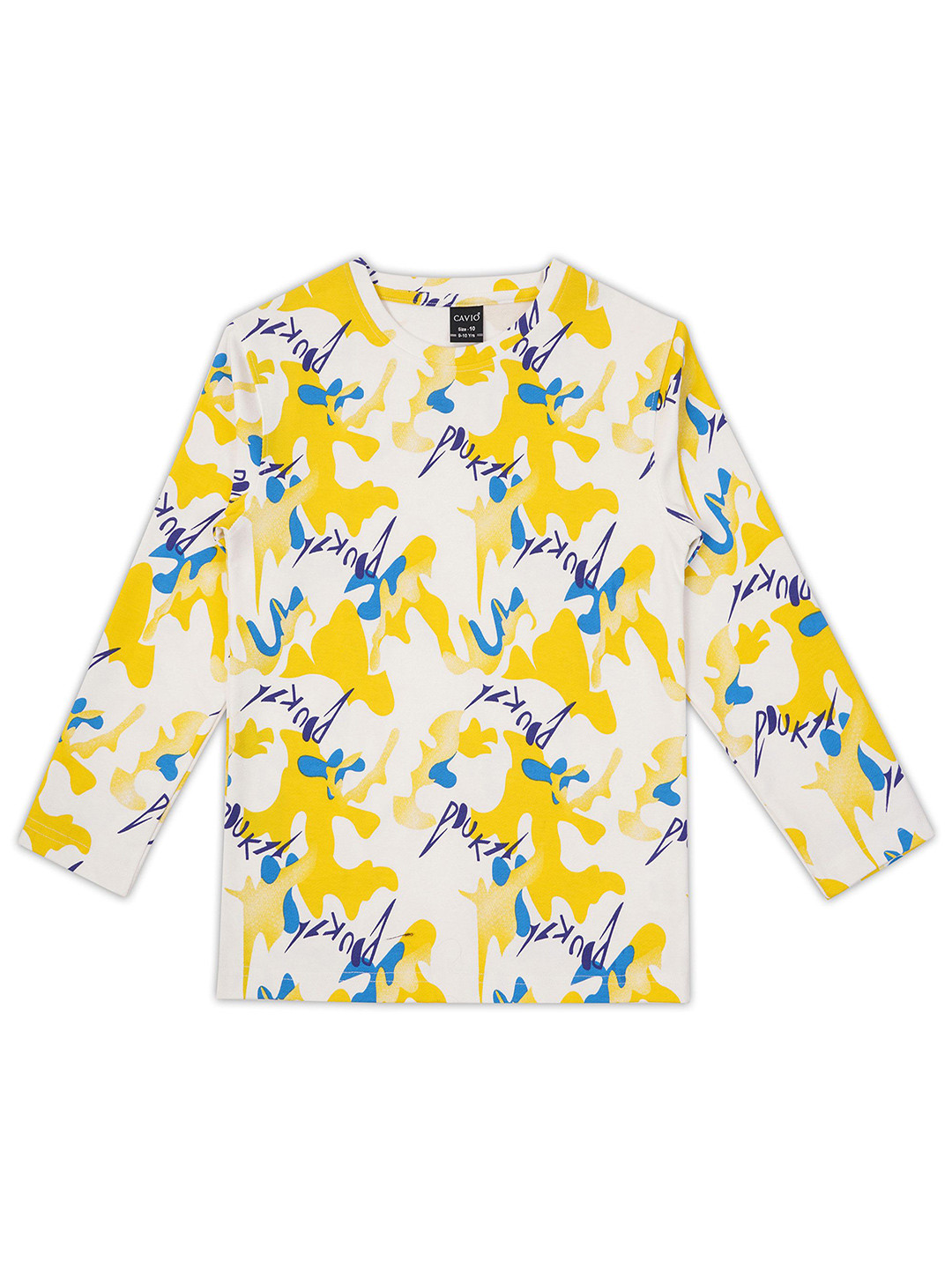 

CAVIO Boys Printed Sweatshirt, Yellow