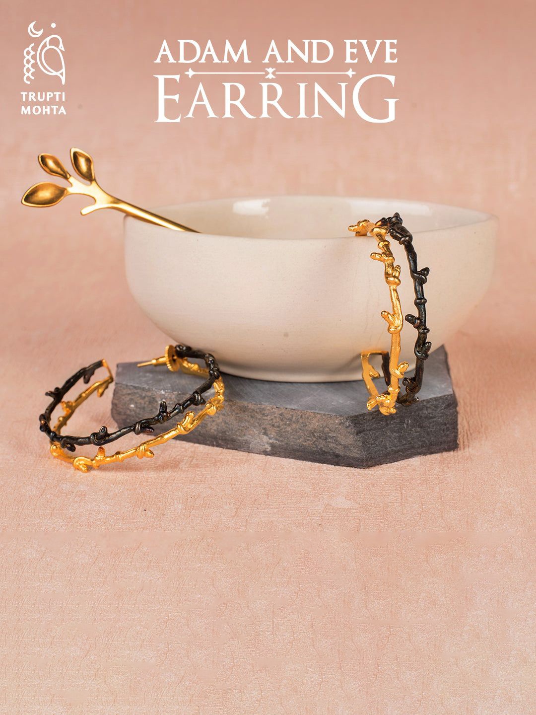 

Trupti Mohta Gold-Plated Circular Half Hoop Earrings
