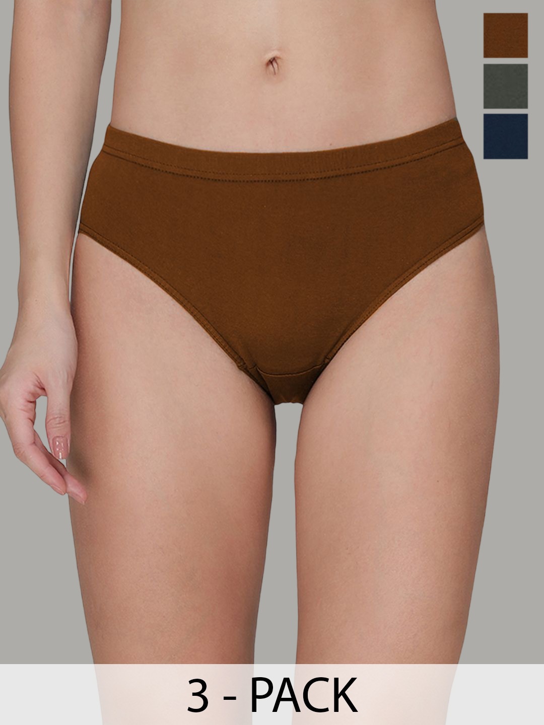 

AMUL COMFY Pack Of 3 Pure Cotton Briefs AC-PLPANIE-LB-MA-NY-3XL-3PC, Multi
