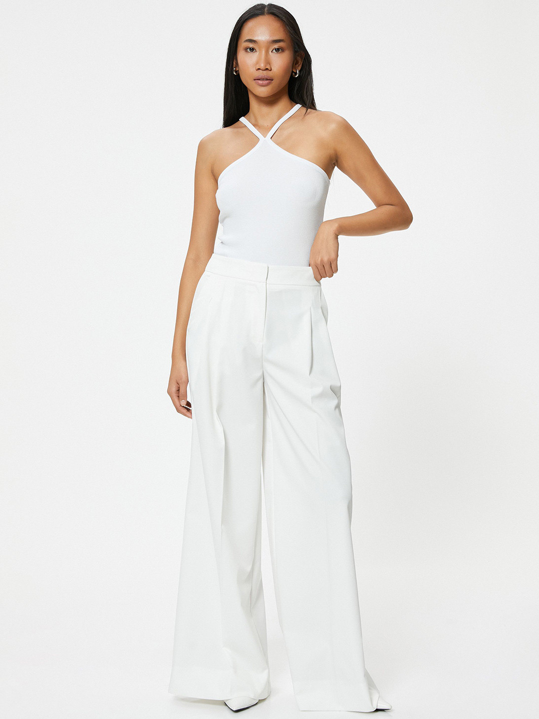 

Koton Women Solid Shoulder Straps Cotton Top, White