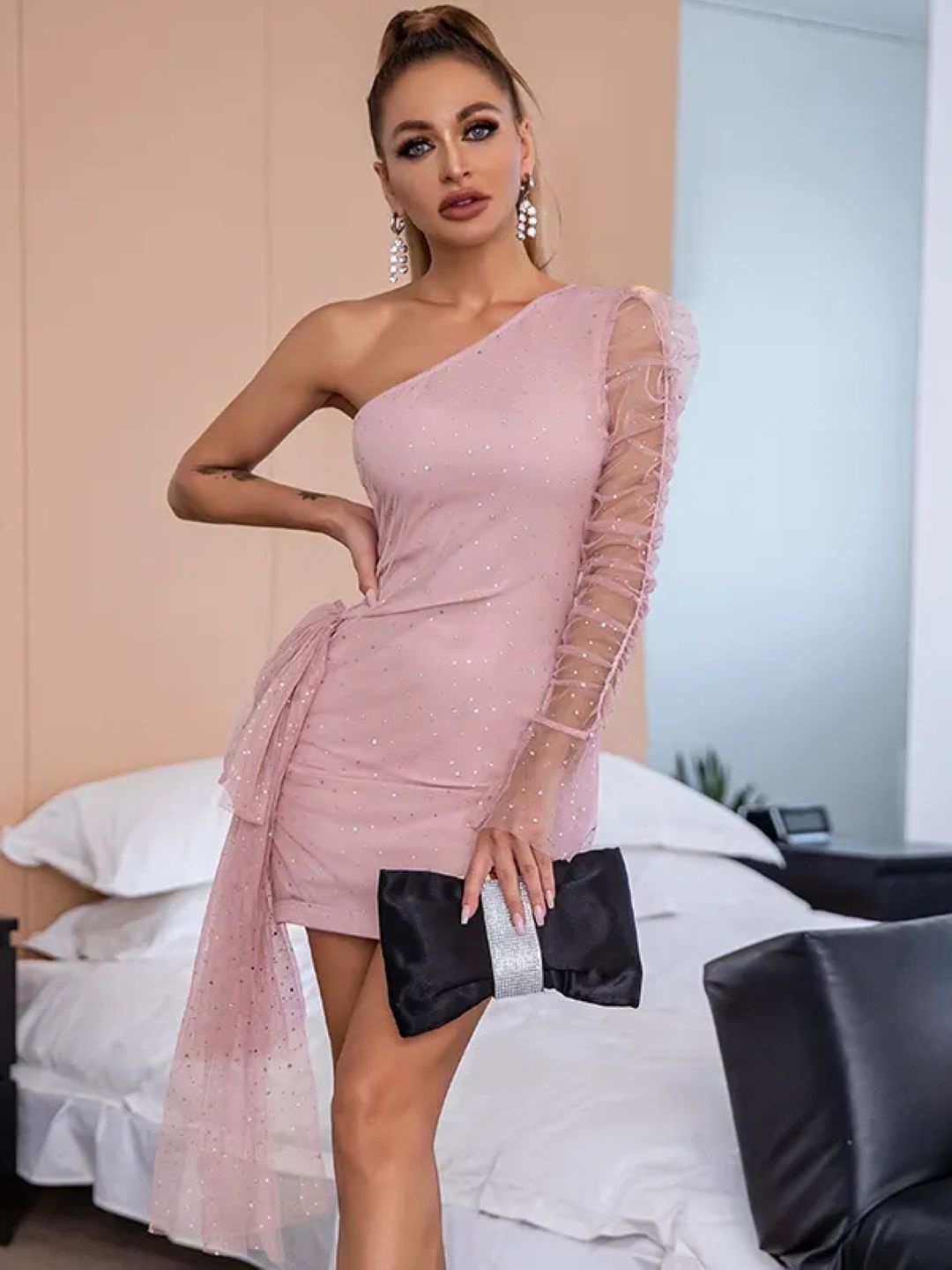 

StyleCast Embellished Sheath Mini Dress, Pink