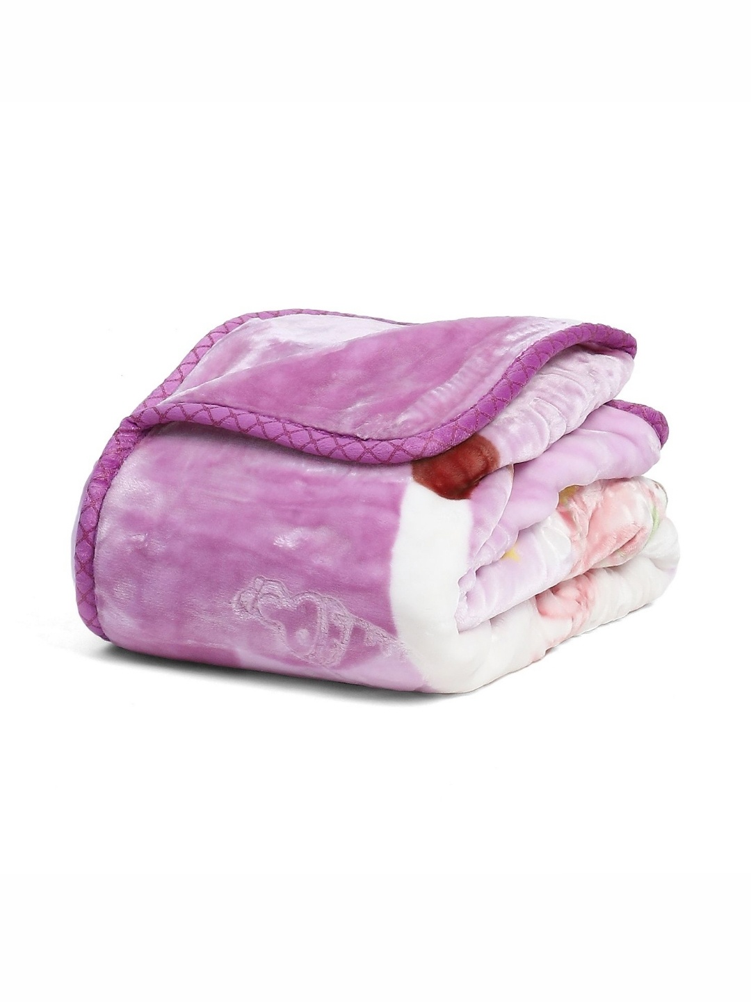 

Monte Carlo Purple & White Cartoon Characters Mild Winter 600 GSM Single Bed Blanket