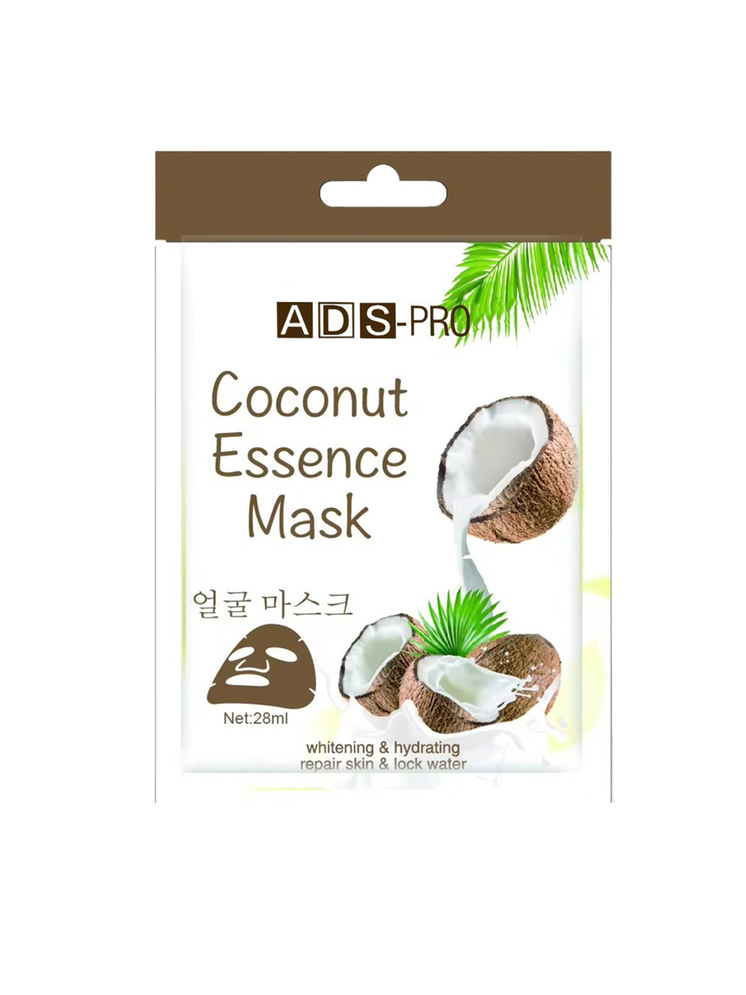 

A.D.S Coconut Essence Sheet Mask For Soothing & Relief the Skin - 28 ml, White