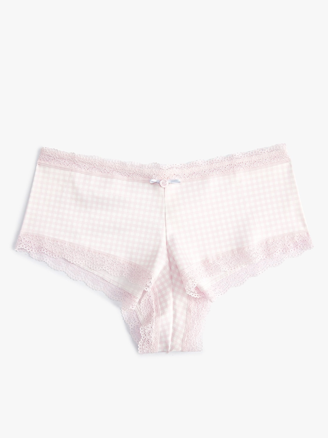 

Koton Checked Lace Hipster Briefs 8684288432061, Pink