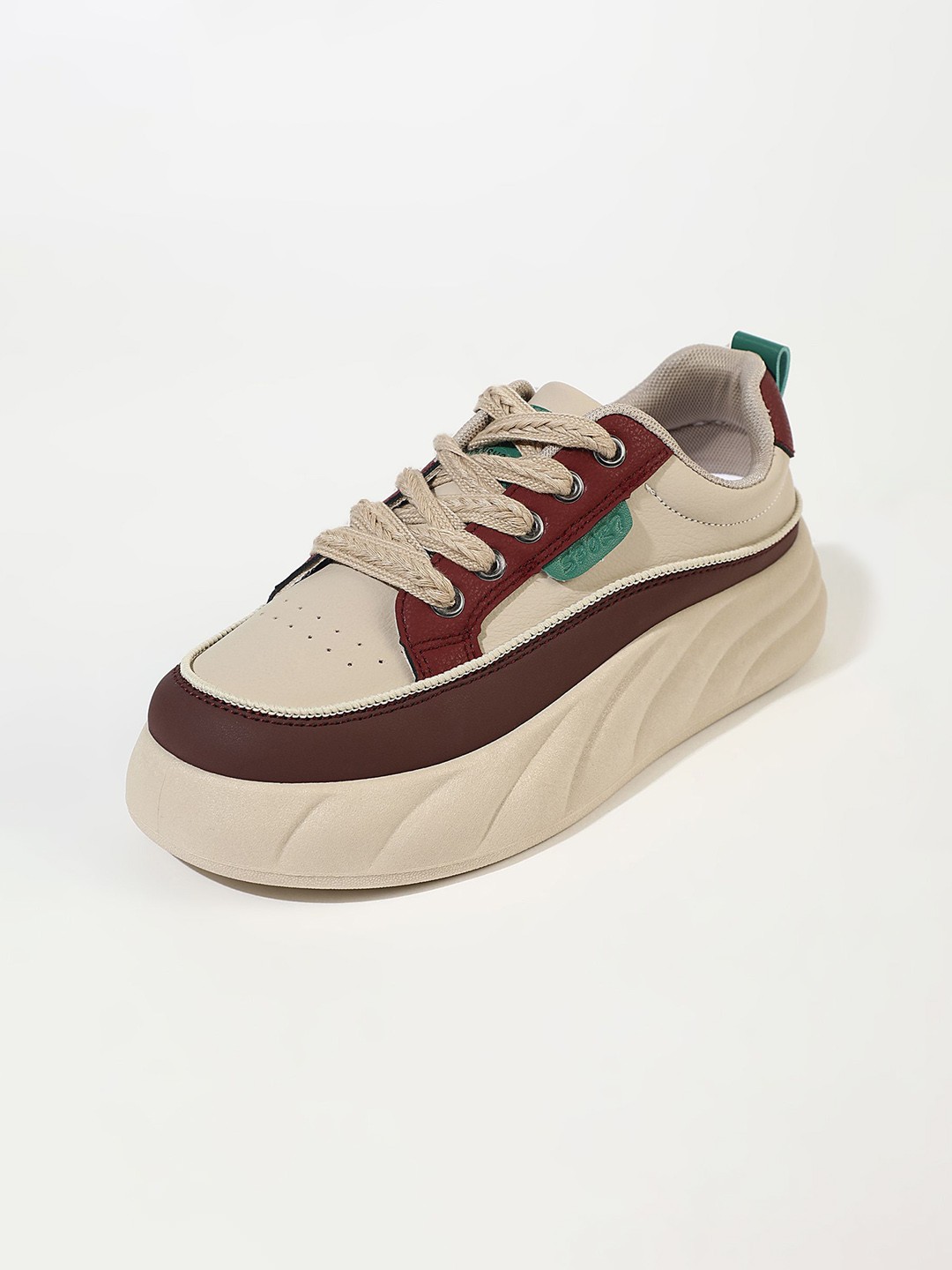 

LULU & SKY Women Colourblocked PU Sneakers, Red