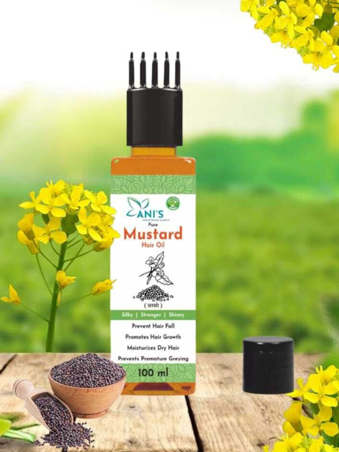 

ANI'S Pure Mustard Hair Oil - 100ml, Brown