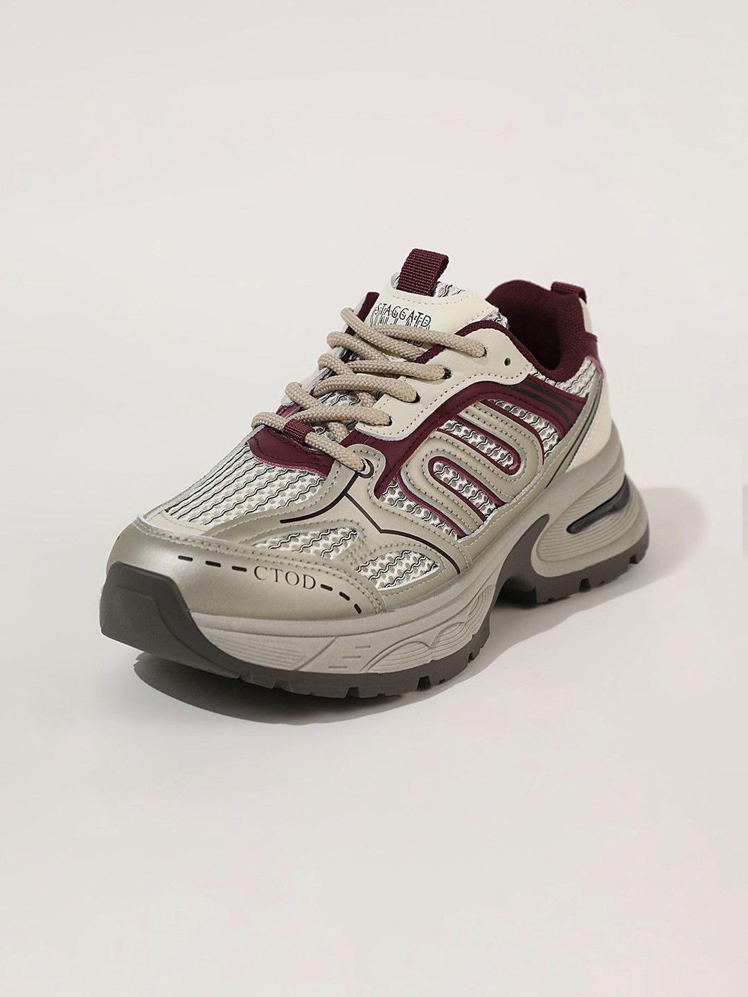 

LULU & SKY Women Striped PU Sneakers, Off white