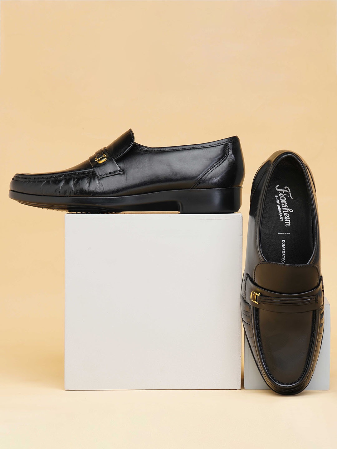 

Florsheim Men Leather Formal Loafers, Black