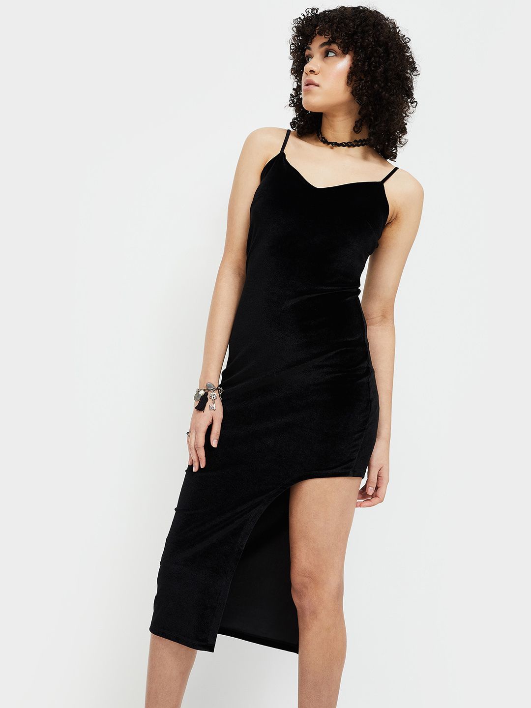 

Ginger by Lifestyle Women Shoulder Straps Sheath Dress, Black