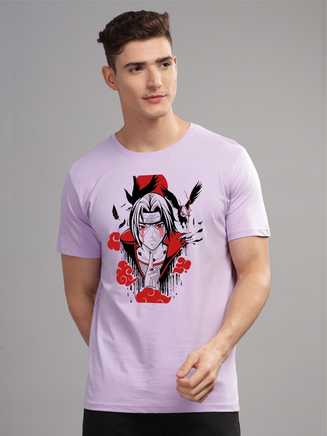 

ADRO Men Printed Applique T-shirt, Purple