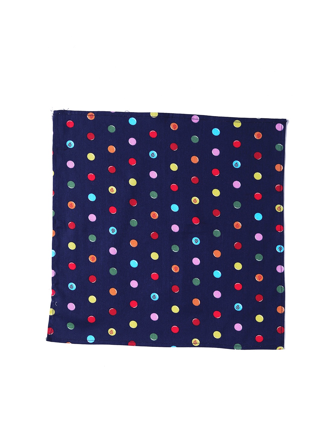 

MODARTA Polka Dot Printed Pocket Squares, Navy blue