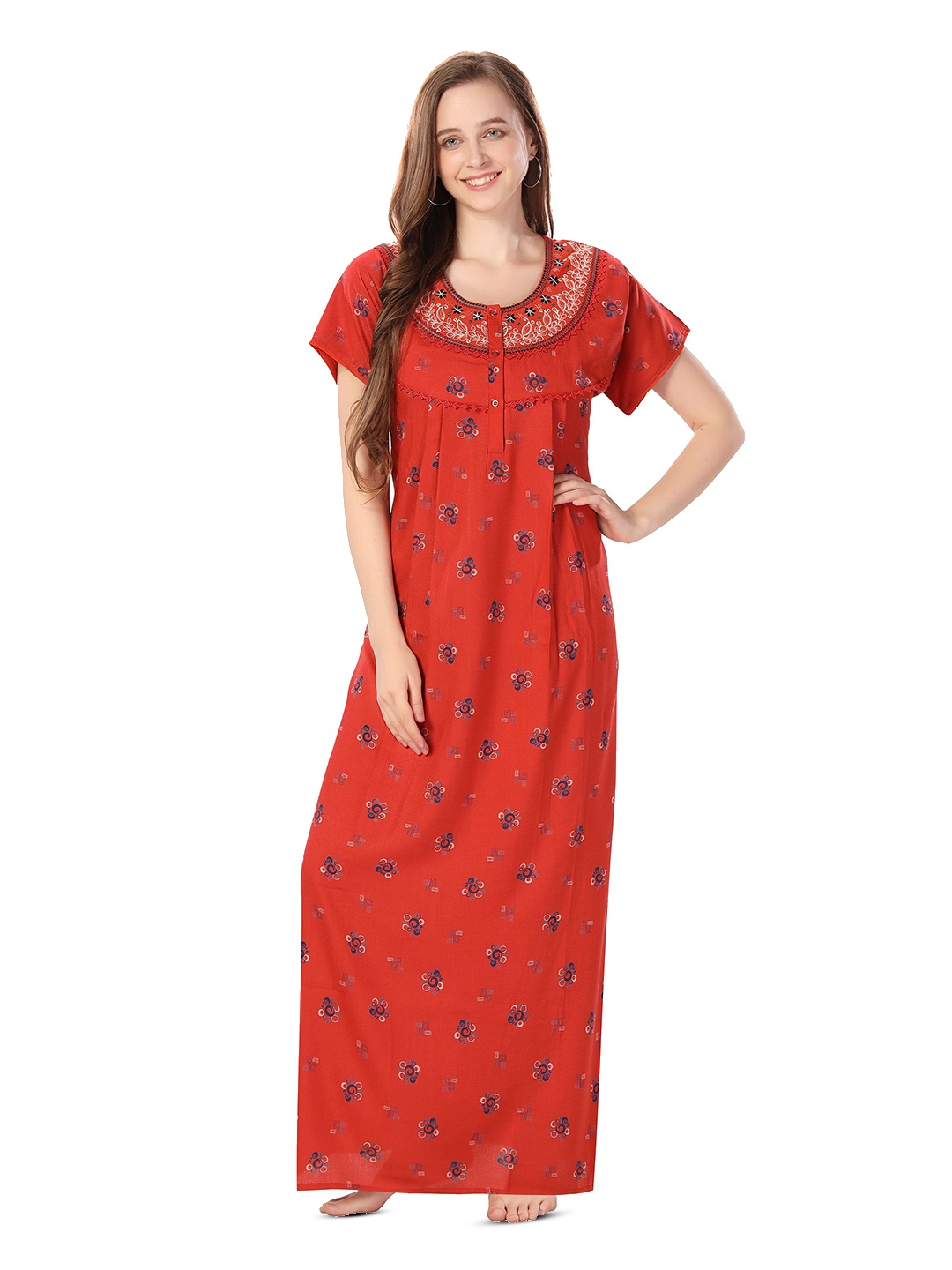 

Soulemo Printed Maxi Nightdress, Orange