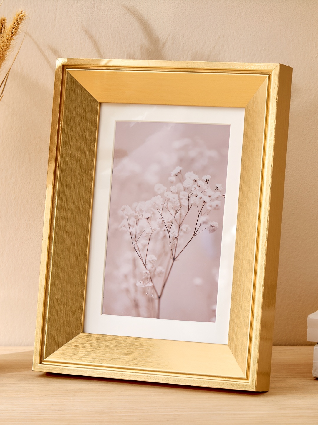 

Home Centre Gold-Toned & White 1 Pieces MDF Wall Photo Frames