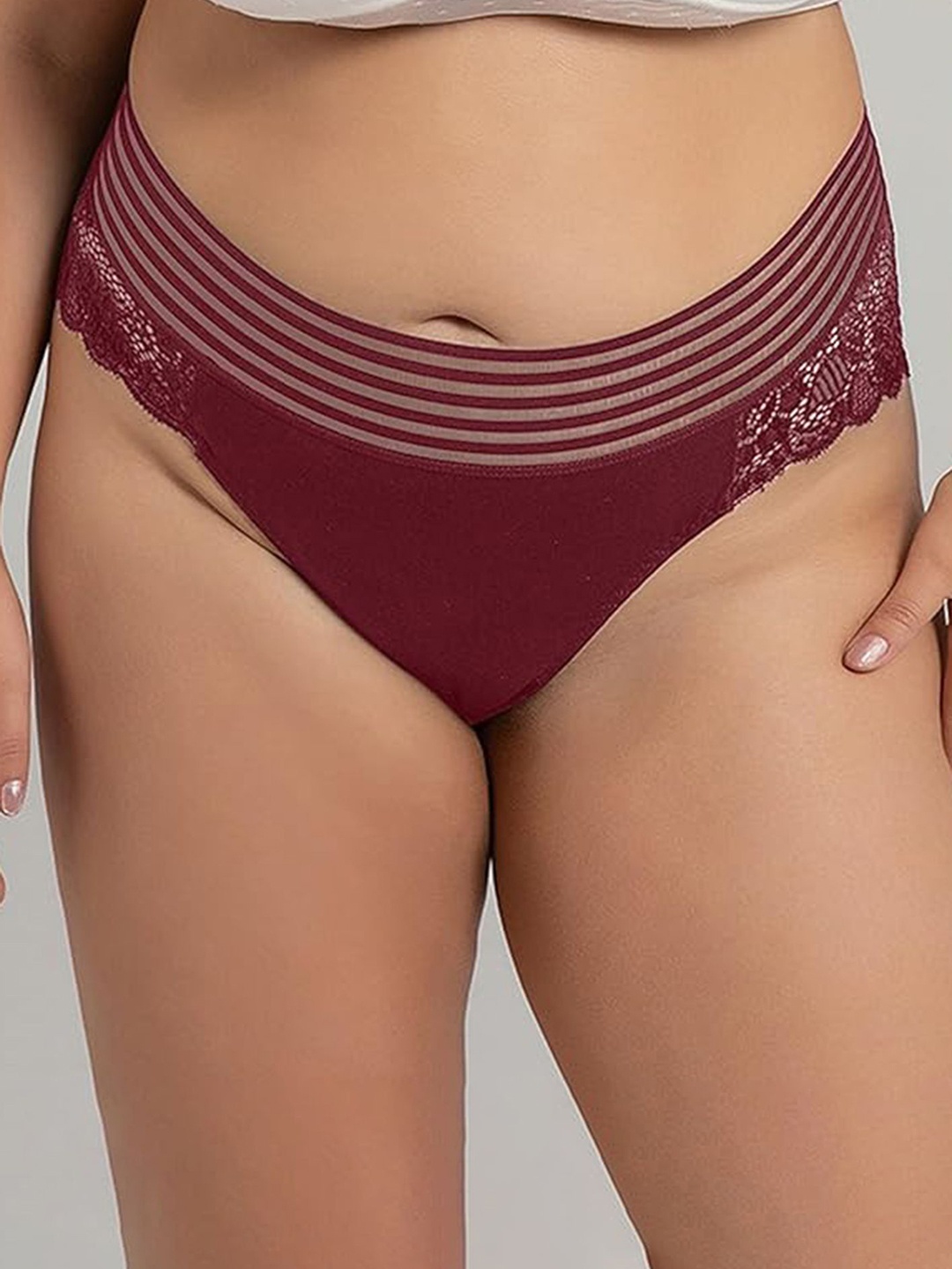 

LULU & SKY Polyamide Mid-rise Hipster Brief CS31-RED