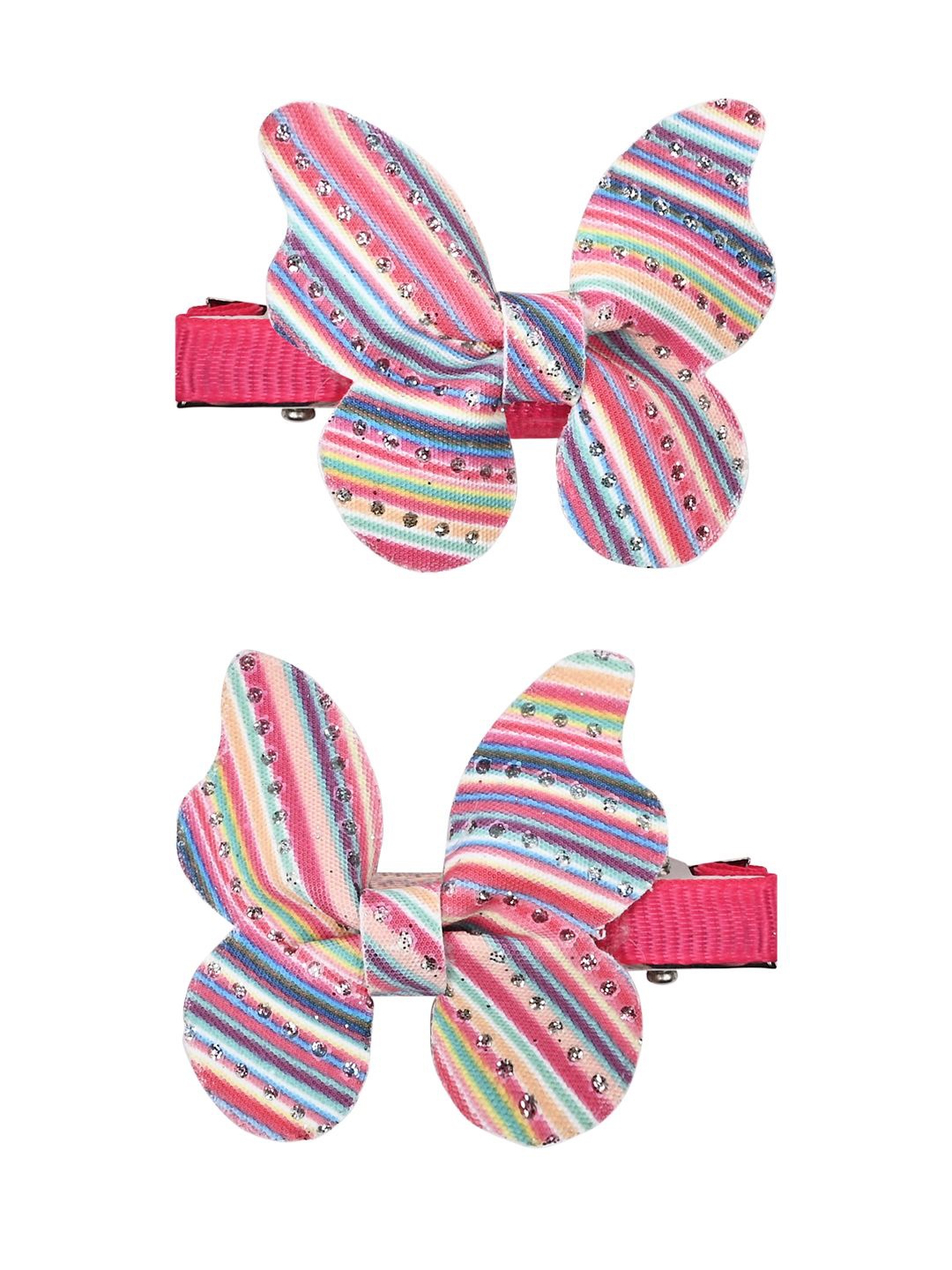 

Aye Candy Set of 2 Girls Embellished Alligator Hair Clip, Pink