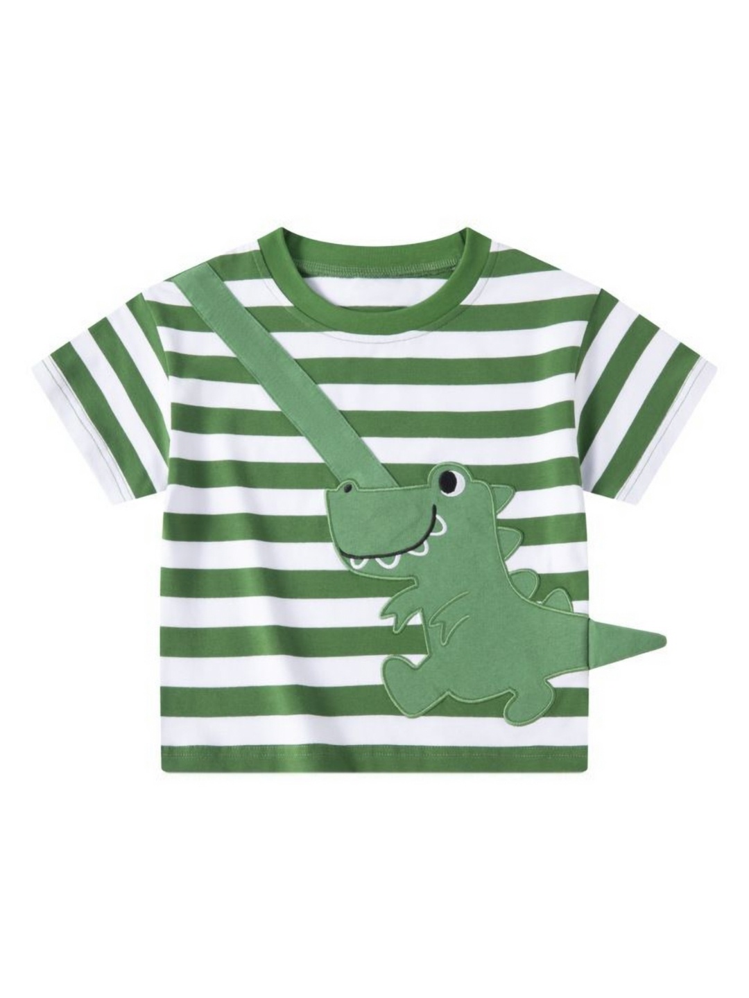 

StyleCast Kids Striped Pockets T-shirt, Green