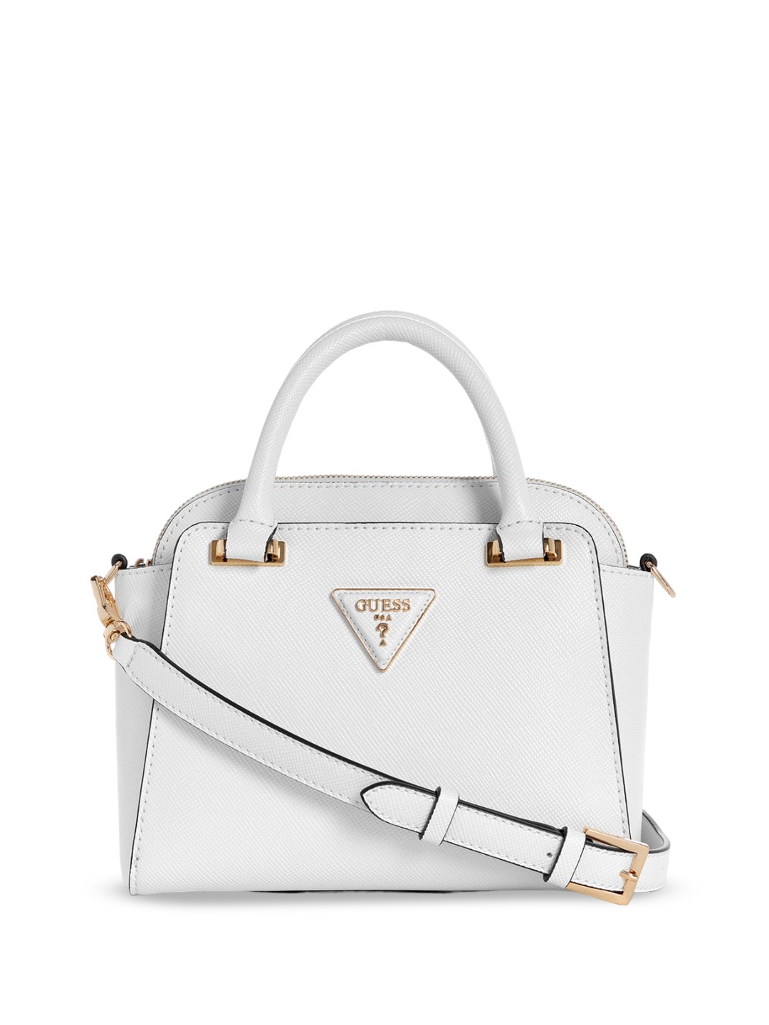 

GUESS PU Structured Handheld Bag, White