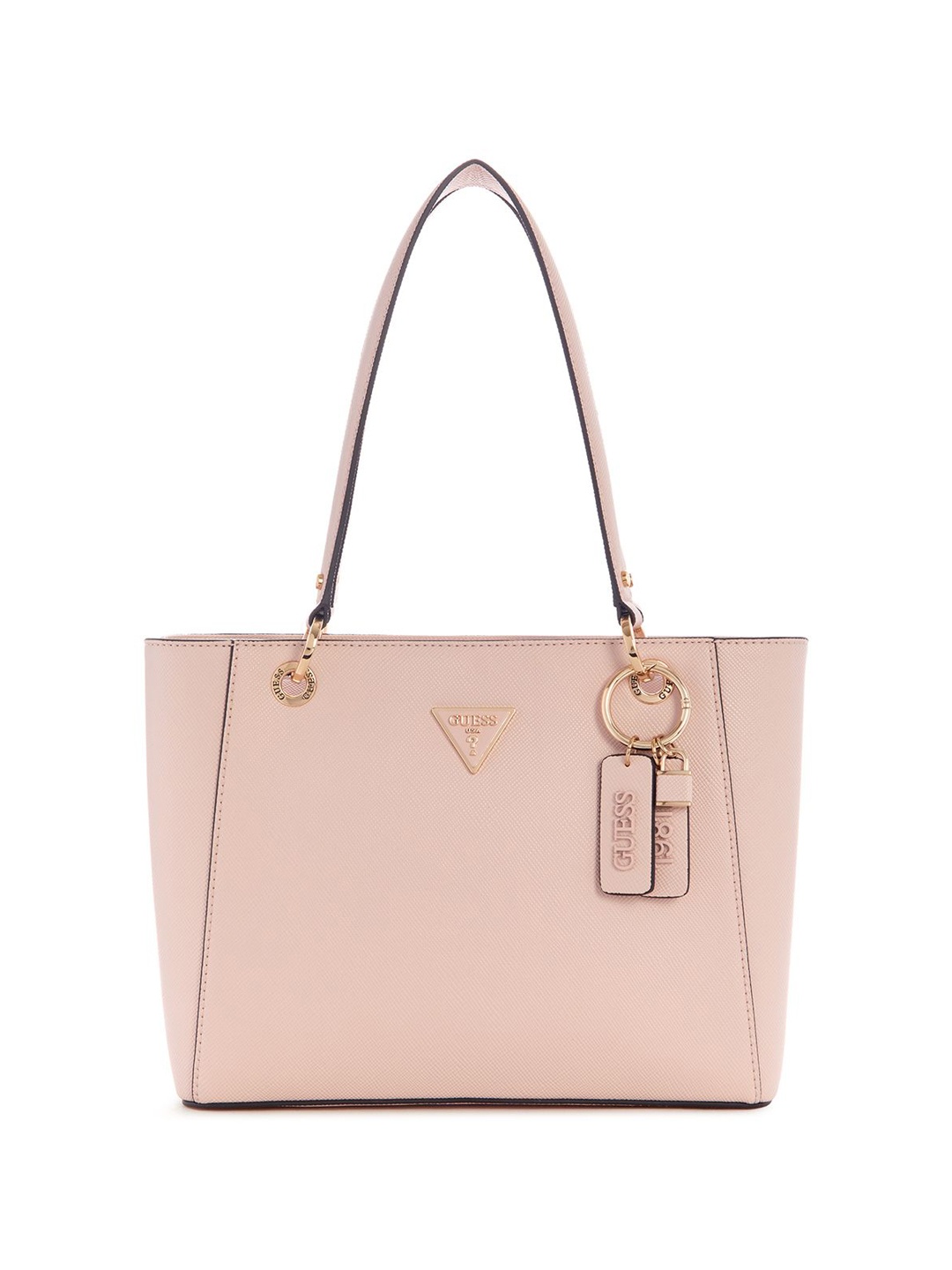 

GUESS PU Structured Shoulder Bag with Quilted, Pink