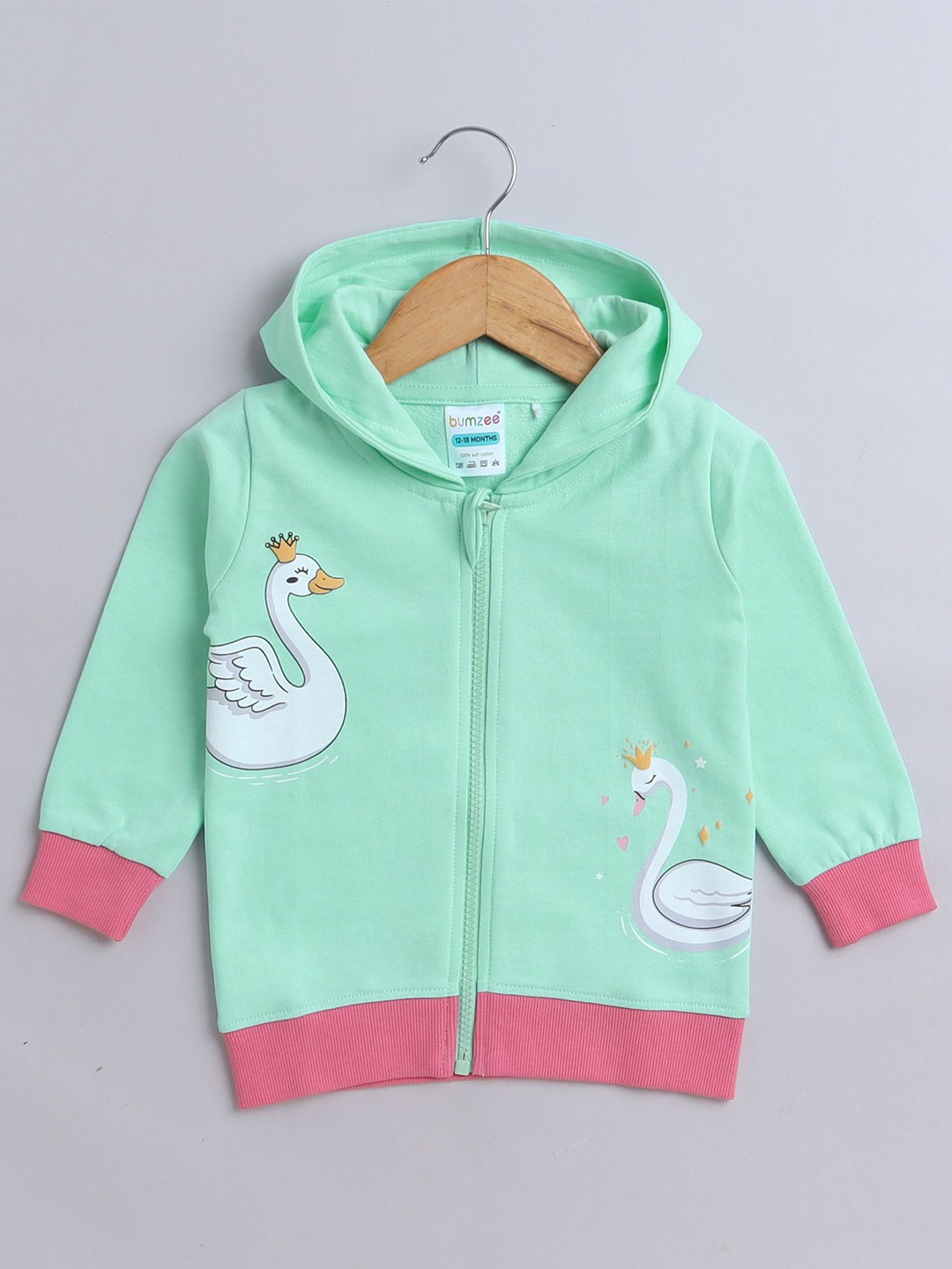 

BUMZEE Girls Hooded Sweatshirt, Green