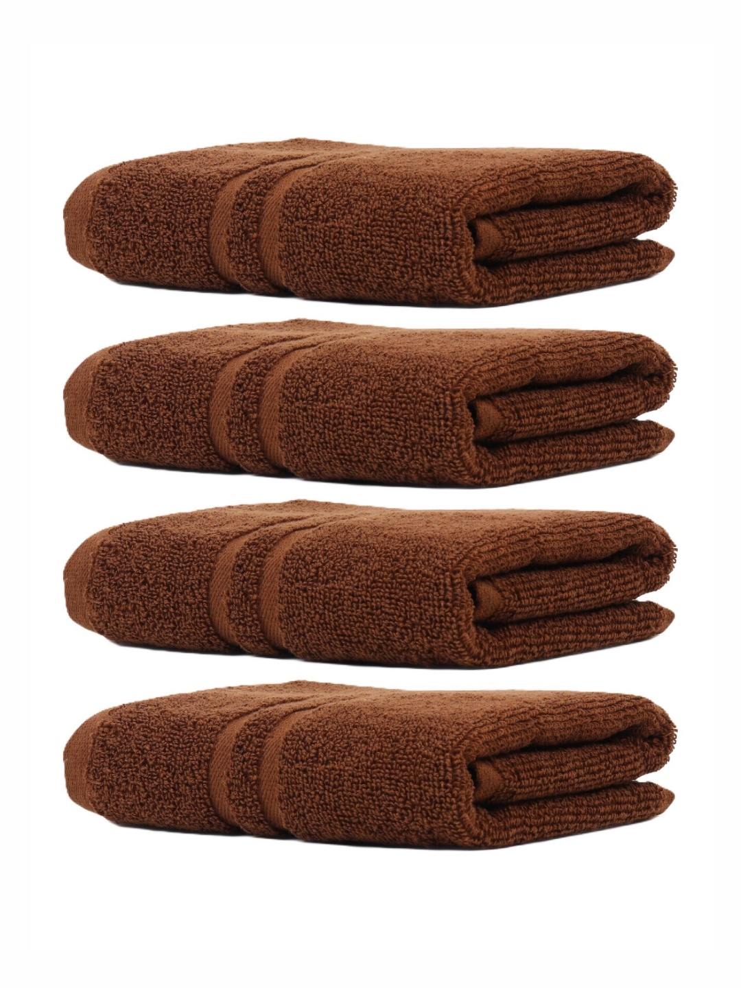 

ZAHYA Brown Set of 4 Terry Cotton Hand Towels