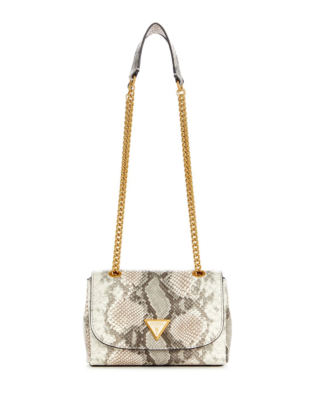 

GUESS PU Structured Sling Bag with Tasselled, Taupe