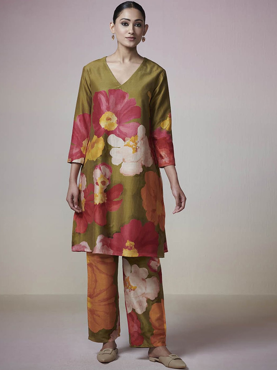 

Dressfolk Printed Tunic & Trouser, Olive