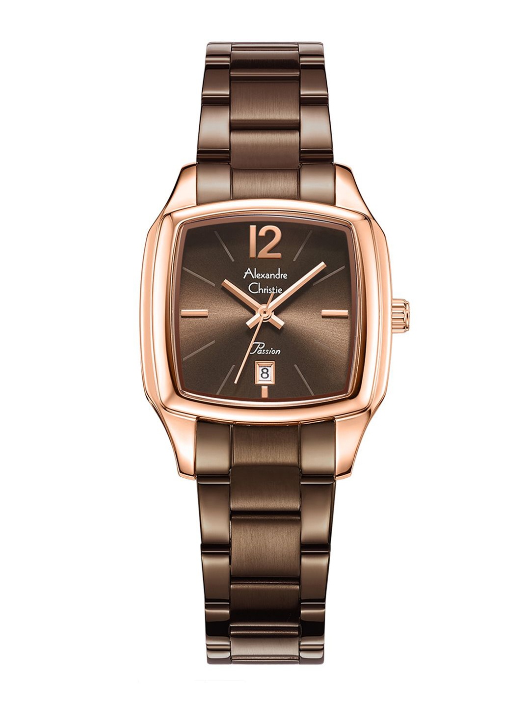 

Alexandre Christie Women Dial & Stainless Steel Bracelet Style Straps Analogue Watch 2454LDBROBORG, Brown