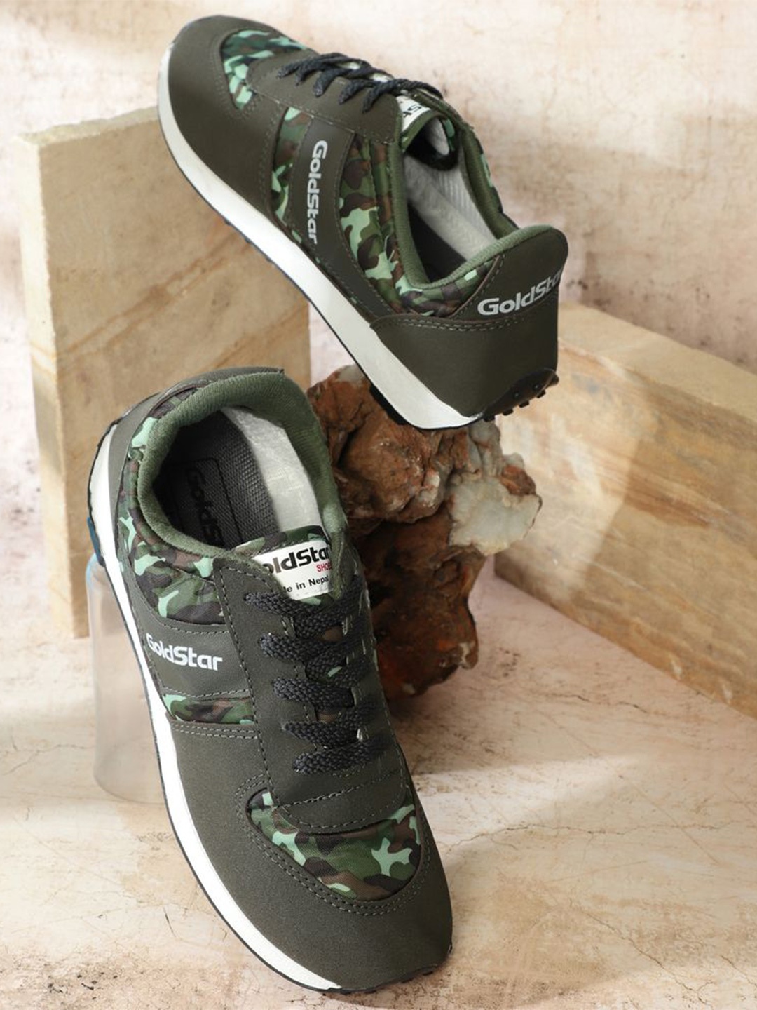 

Goldstar Men Running camouflage Shoes, Green