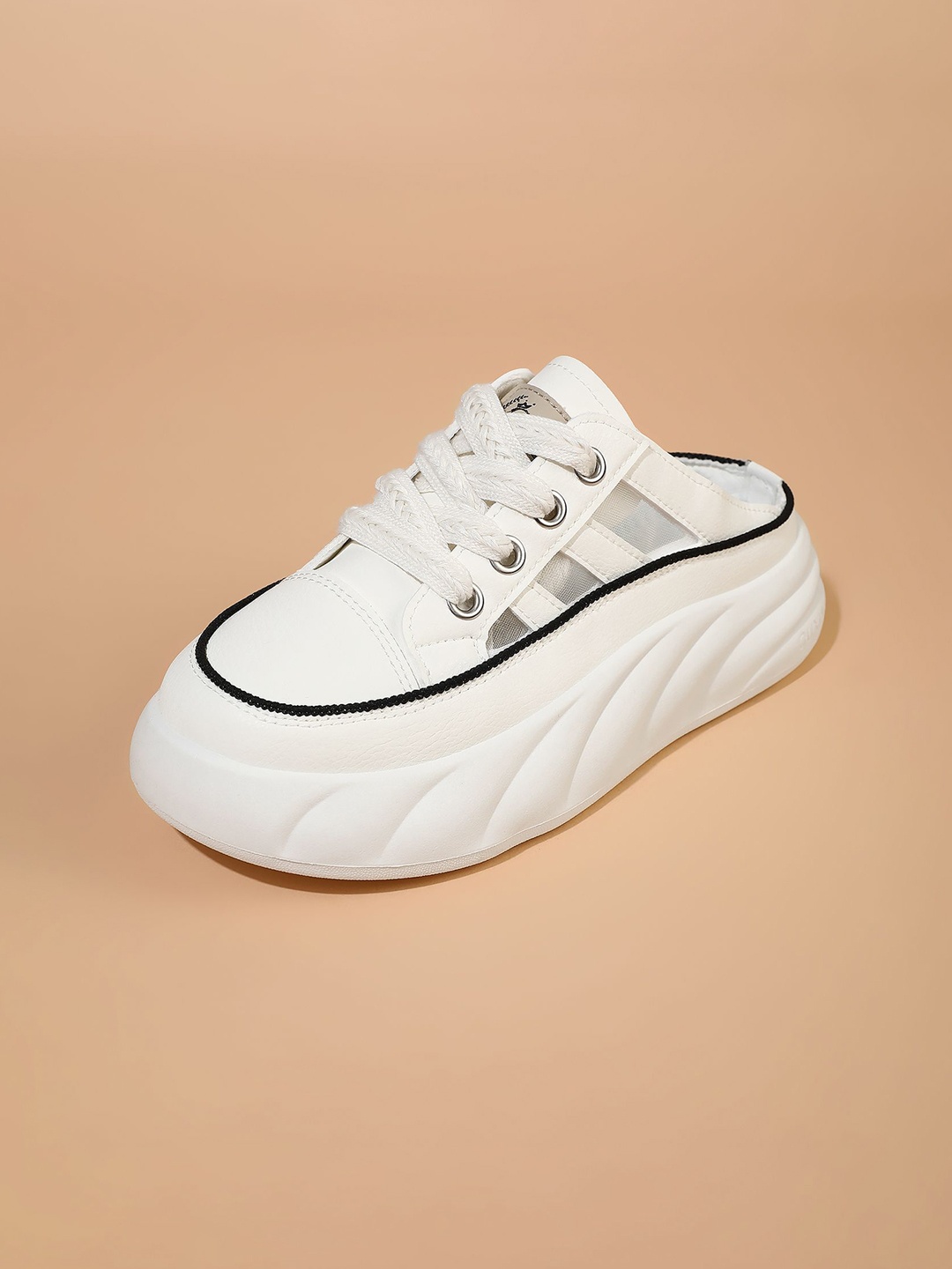 

LULU & SKY Women PU Lace-Up Sneakers, White