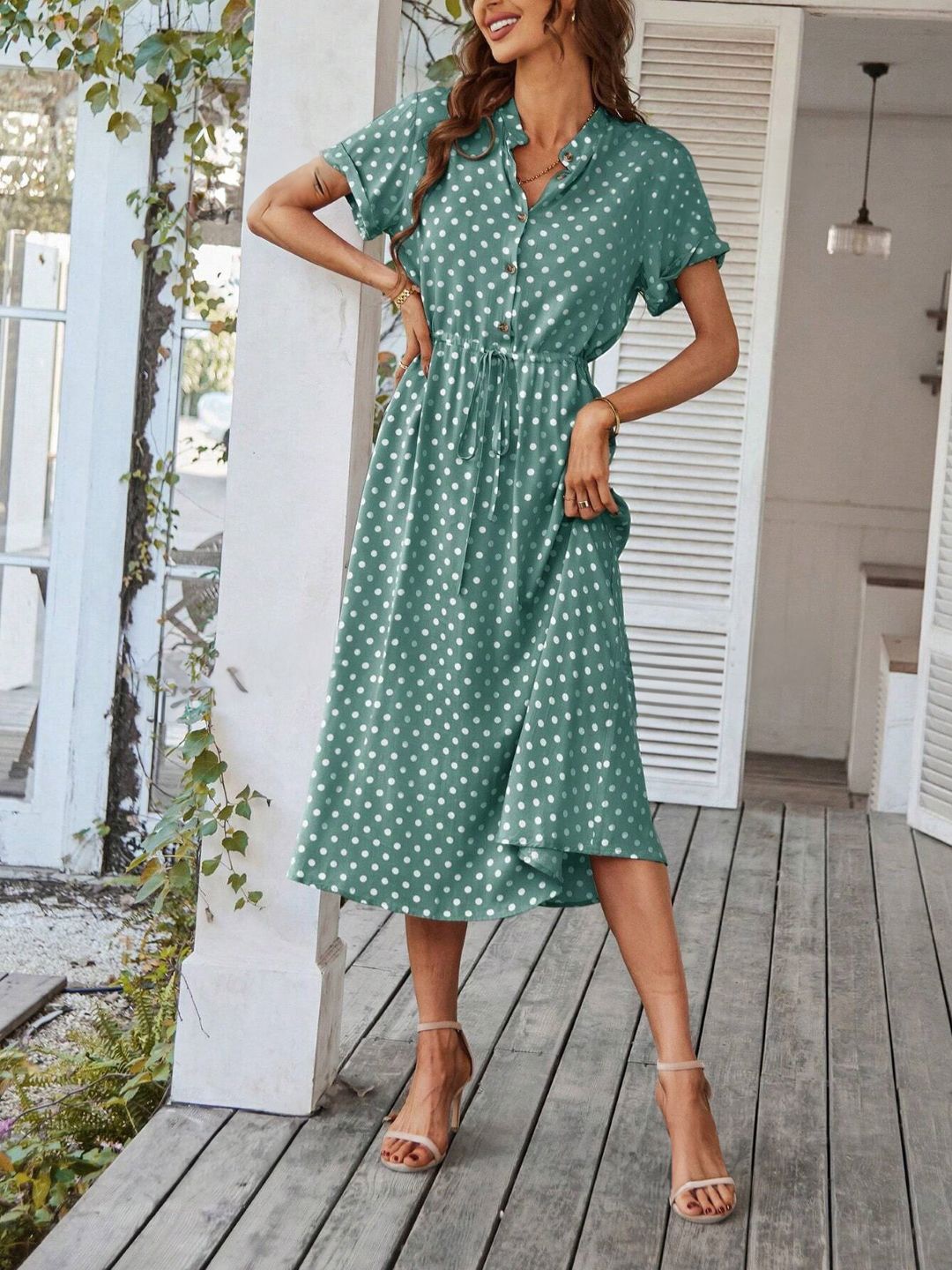 

StyleCast Polka Dot Fit & Flare Dress, Blue