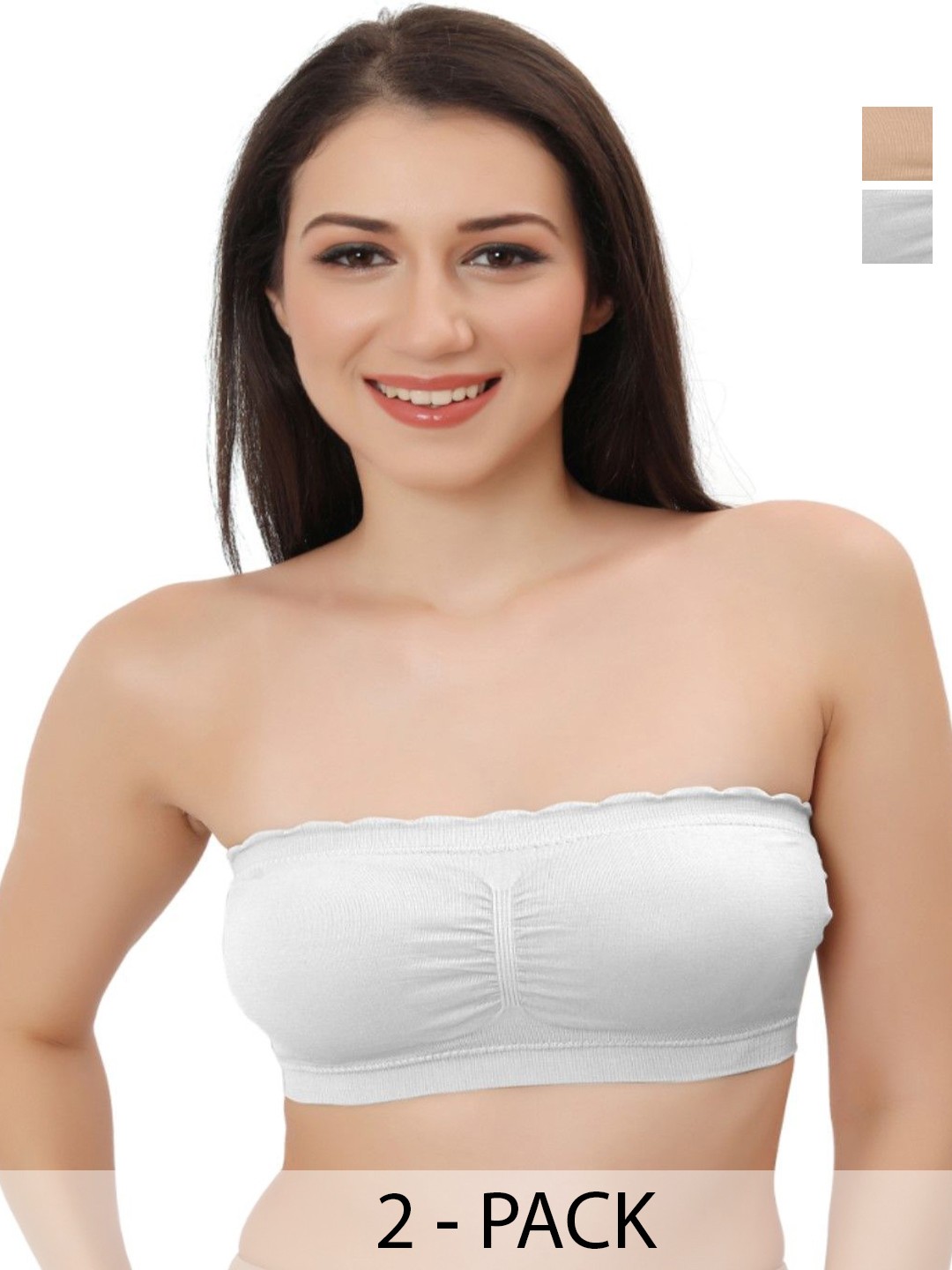 

Bella Voste Medium Coverage Pack of 2 Bra, White