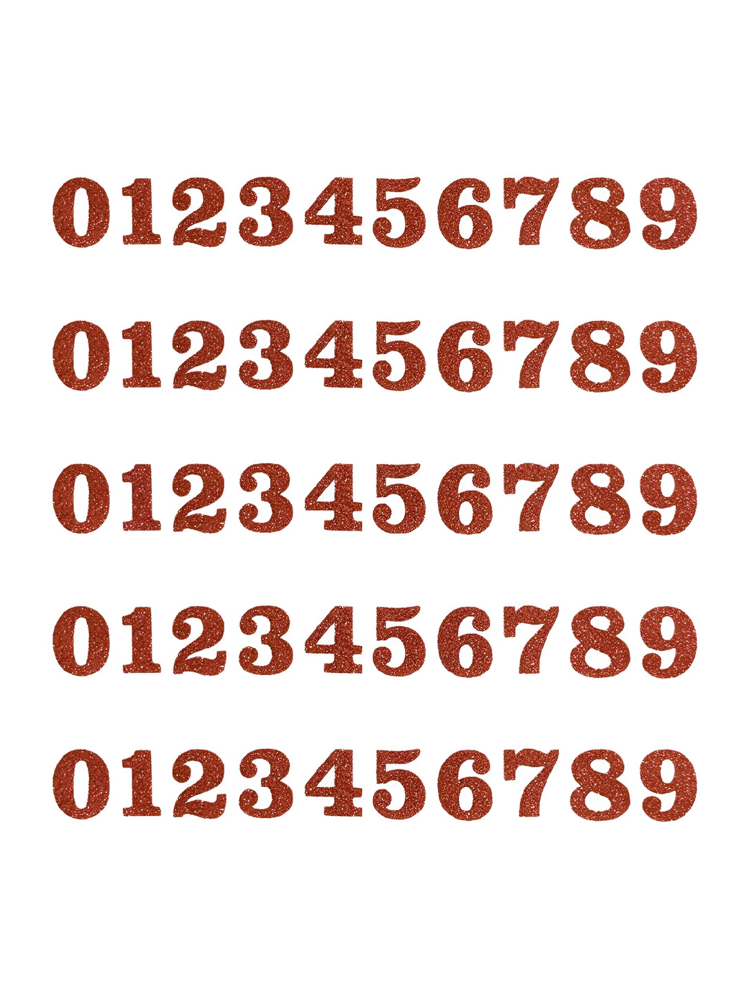 

Comet Busters Orange & White Printed Self-Adhesive Glitter Numerals Stickers