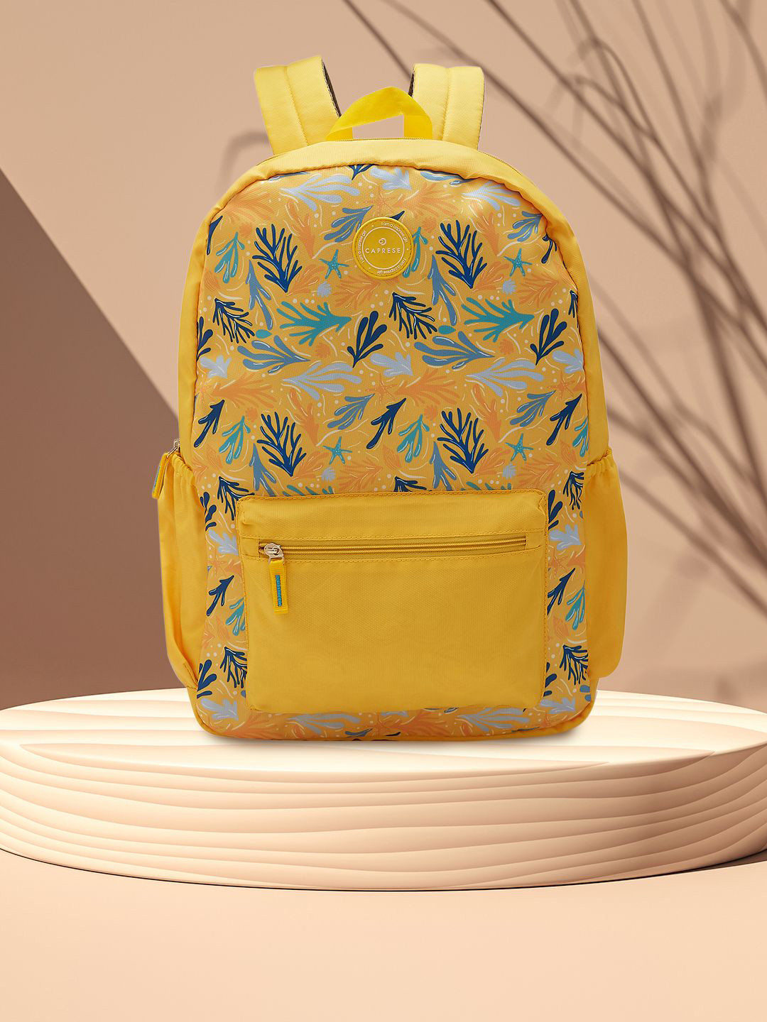 

Caprese Women Graphic Backpack, Yellow