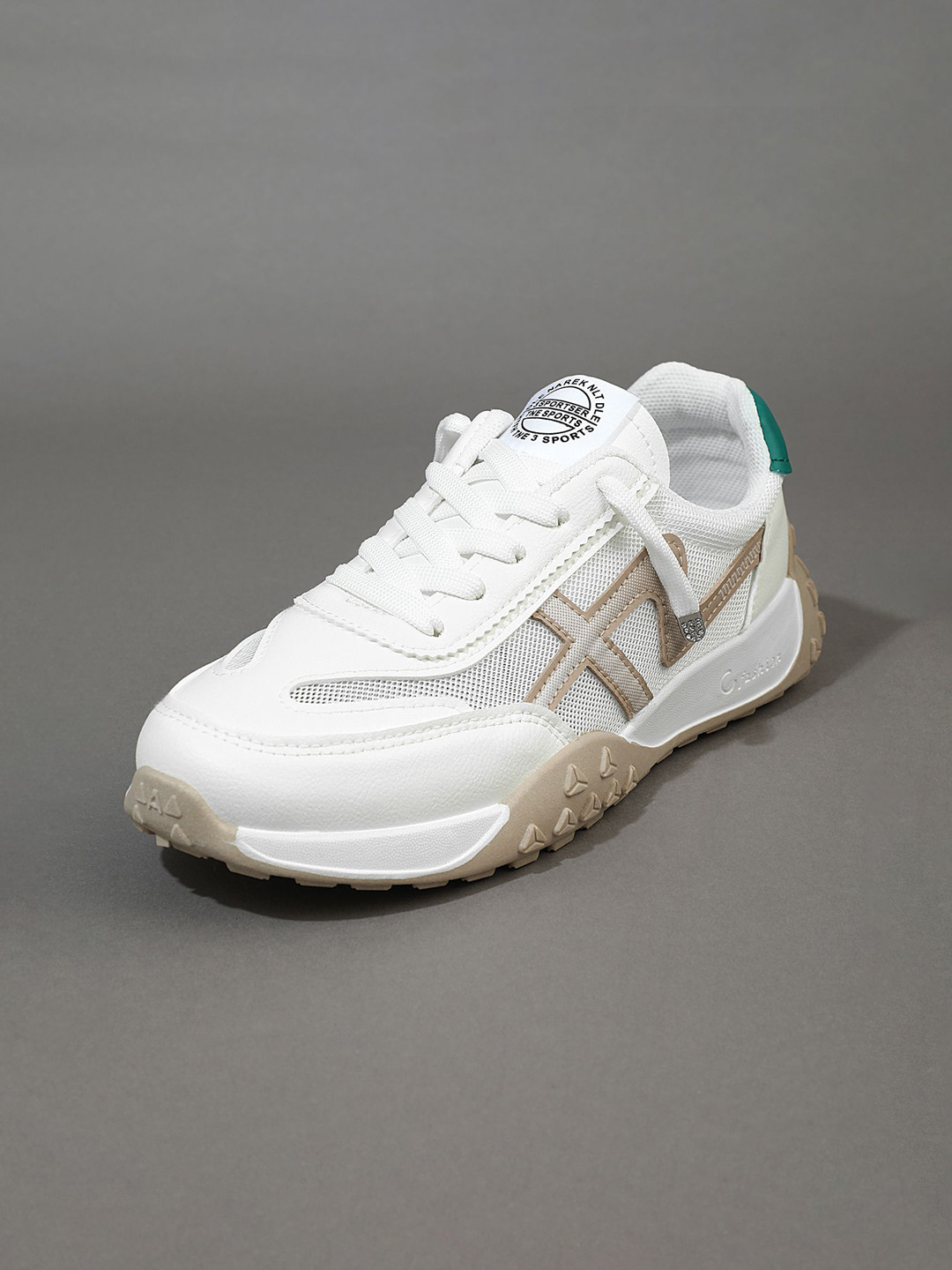 

LULU & SKY Women Round Toe Lace-Up Sneakers, White