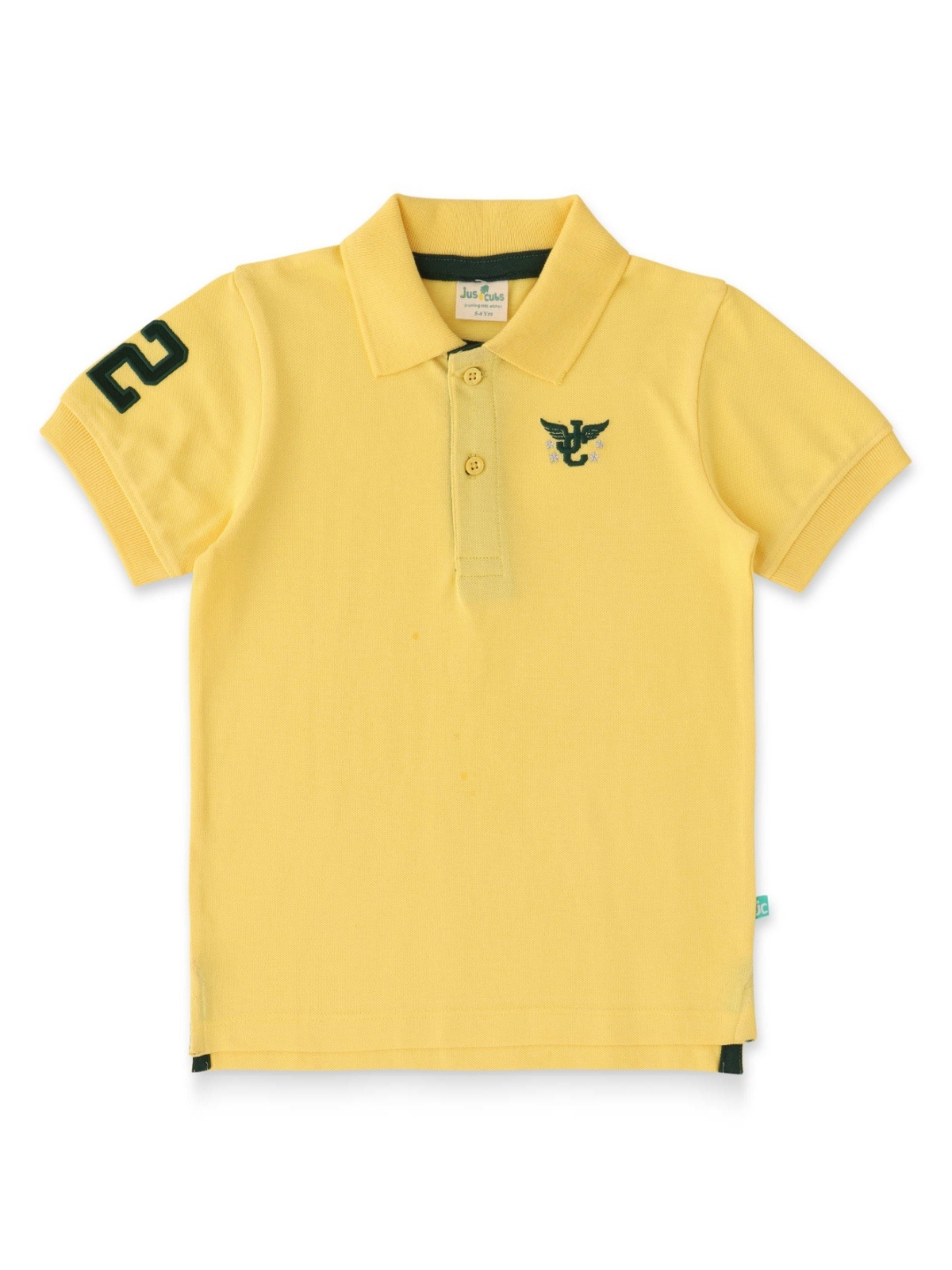 

JusCubs Boys Solid Polo Collar Cotton T-shirt, Yellow