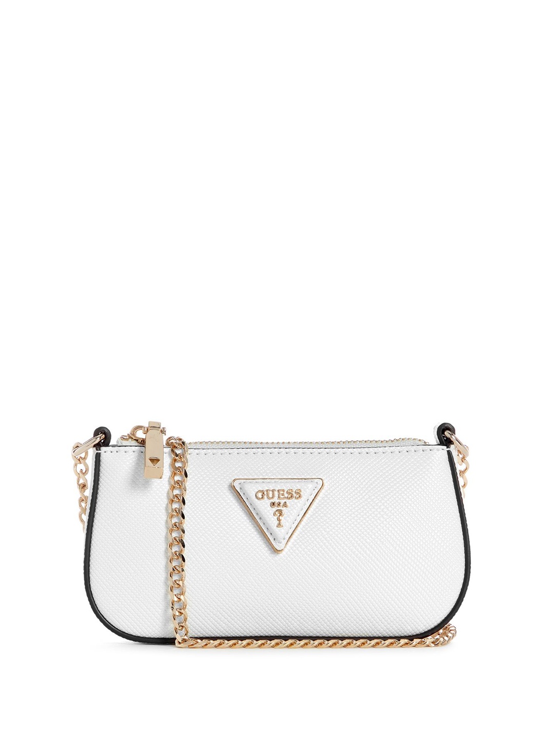 

GUESS PU Structured Sling Bag, White