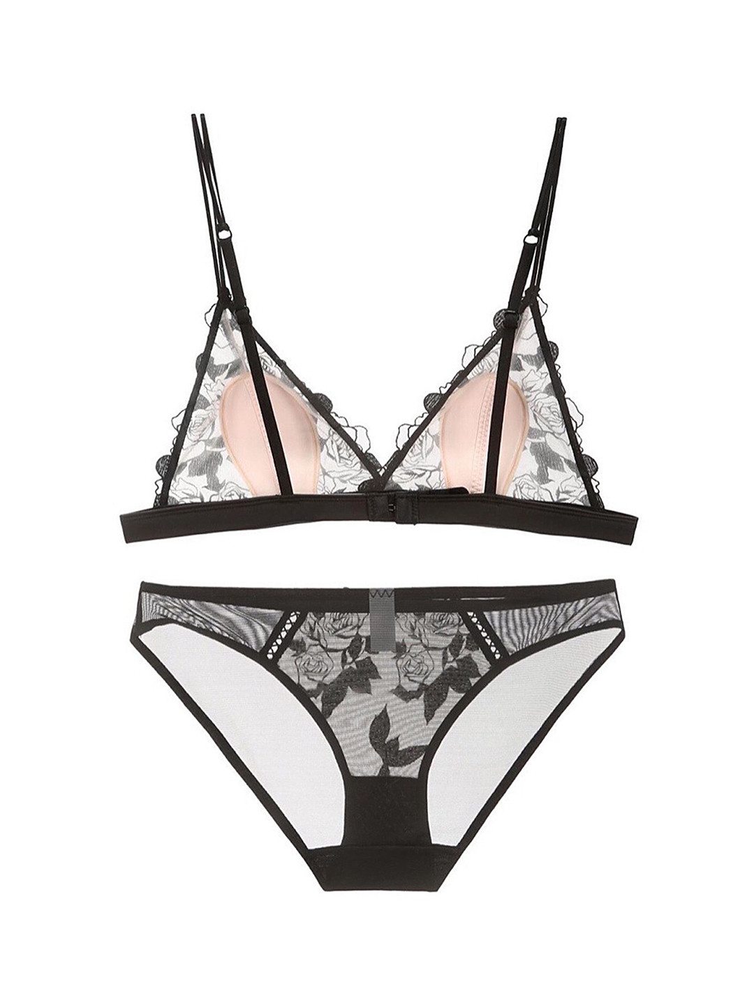 

LULU & SKY Non-Padded Lingerie Set T061-BLACK