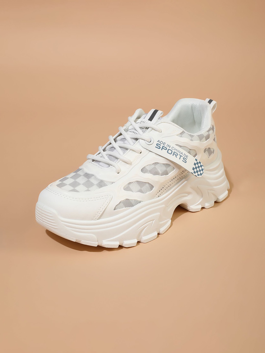 

LULU & SKY Women Printed PU Sneakers, Grey